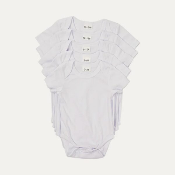 Body para bebé blanco sublimable personalizable - Nudo Studio Panamá