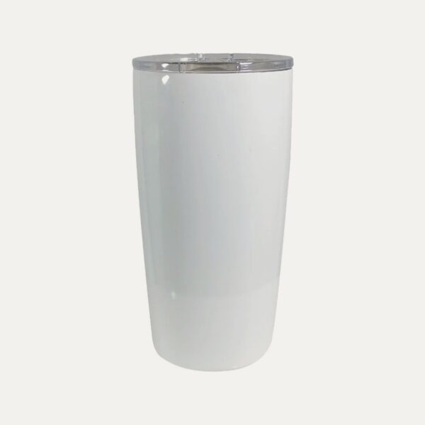 Termo de doble pared 20 oz sublimable en acero inoxidable blanco - Nudo Studio Panamá