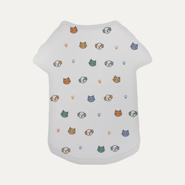 T-shirt sublimable para perros y gatos con estampado de perritos y gatitos - Nudo Studio Panamá